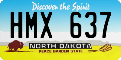 ND license plate HMX637