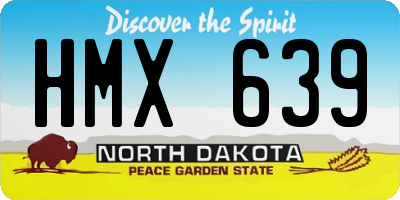 ND license plate HMX639