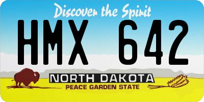 ND license plate HMX642