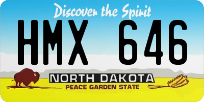 ND license plate HMX646