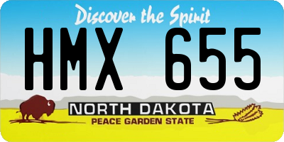 ND license plate HMX655