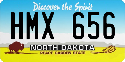 ND license plate HMX656