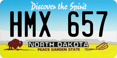 ND license plate HMX657