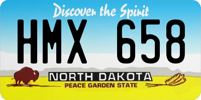 ND license plate HMX658
