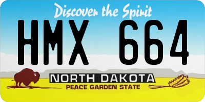 ND license plate HMX664