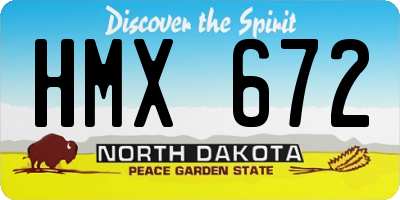 ND license plate HMX672