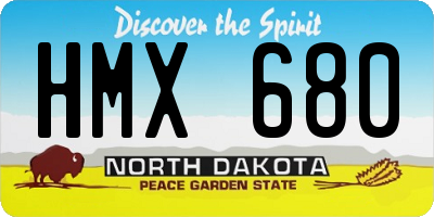 ND license plate HMX680