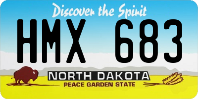 ND license plate HMX683