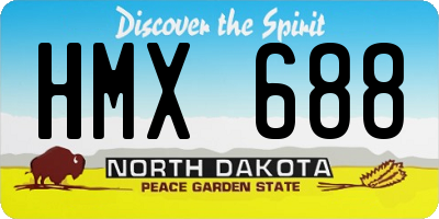 ND license plate HMX688