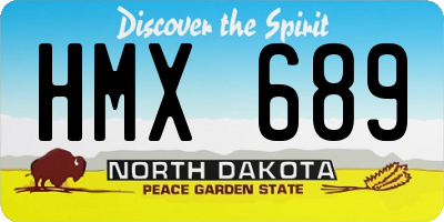 ND license plate HMX689