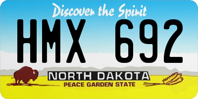 ND license plate HMX692