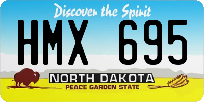 ND license plate HMX695