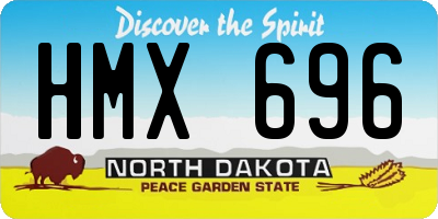 ND license plate HMX696