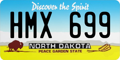 ND license plate HMX699