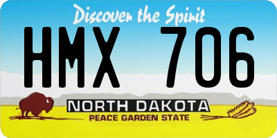 ND license plate HMX706