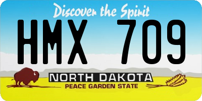 ND license plate HMX709