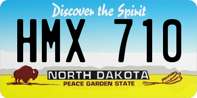 ND license plate HMX710