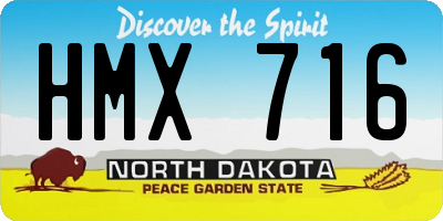ND license plate HMX716