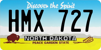 ND license plate HMX727
