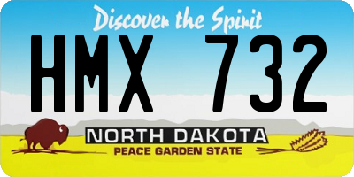 ND license plate HMX732