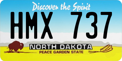 ND license plate HMX737