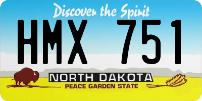 ND license plate HMX751