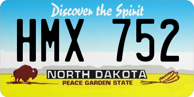 ND license plate HMX752