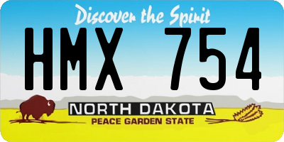 ND license plate HMX754
