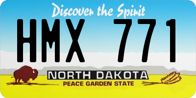 ND license plate HMX771