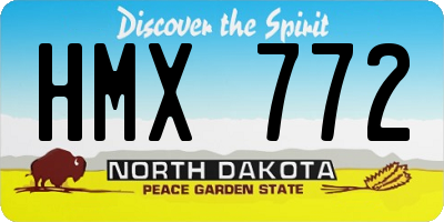 ND license plate HMX772