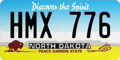 ND license plate HMX776