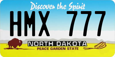 ND license plate HMX777