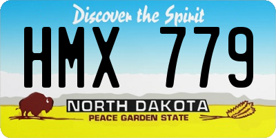 ND license plate HMX779