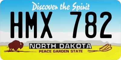 ND license plate HMX782