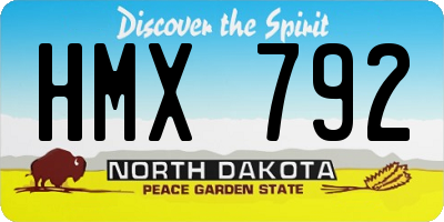 ND license plate HMX792