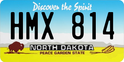 ND license plate HMX814