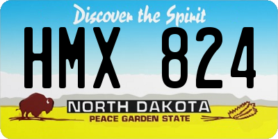 ND license plate HMX824