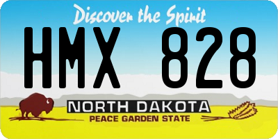 ND license plate HMX828