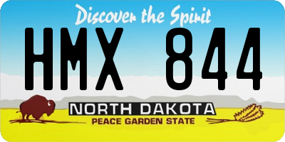 ND license plate HMX844
