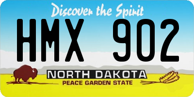 ND license plate HMX902