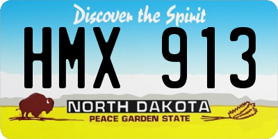 ND license plate HMX913