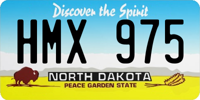 ND license plate HMX975
