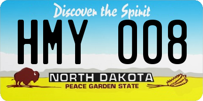ND license plate HMY008