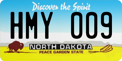 ND license plate HMY009