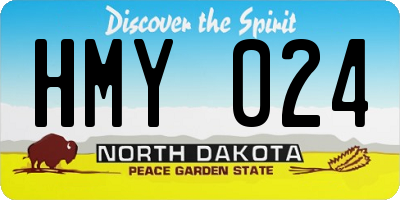 ND license plate HMY024