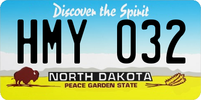ND license plate HMY032