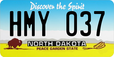 ND license plate HMY037