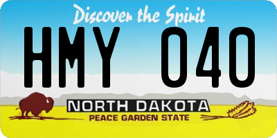 ND license plate HMY040