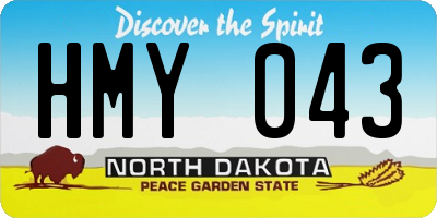 ND license plate HMY043