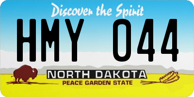 ND license plate HMY044